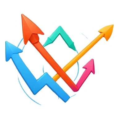 Lean Marketing concept with efficiency arrows, minimalist design, optimization charts sticker