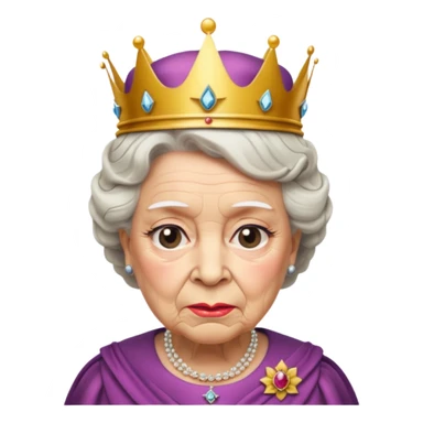 La reine Élisabeth 2 en moche sticker