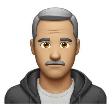 man pouting with eyes closed sticker