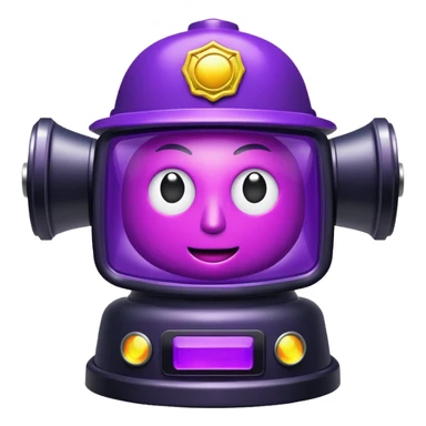 purple police siren sticker