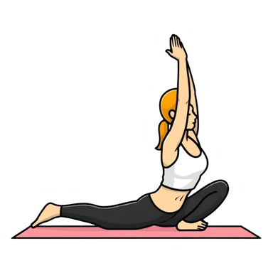 person doing yoga sticker