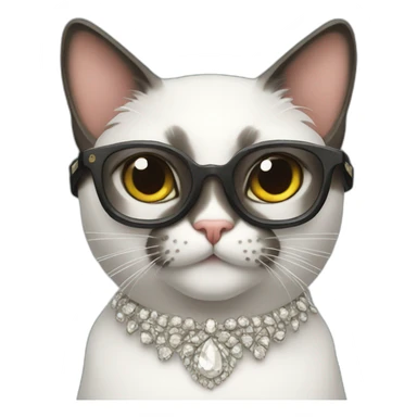 fancy cat sticker
