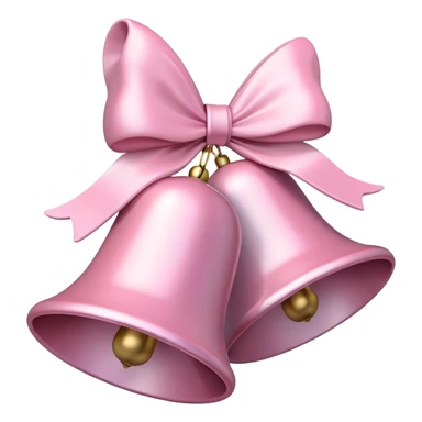 Pastel Pink Christmas bells  sticker