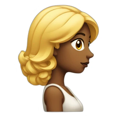 In thought pose woman sticker