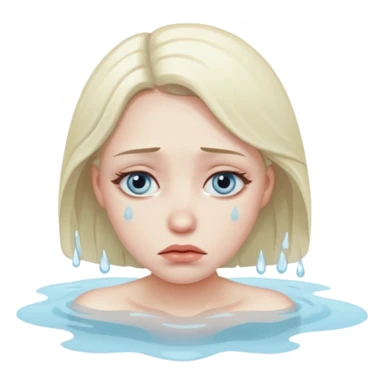 very sick and sad woman sticker