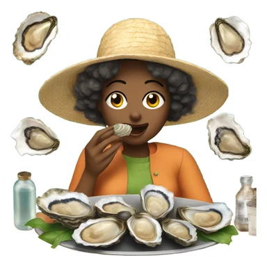 Women eating oysters but they are gross sticker