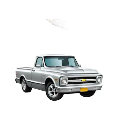 67 Chevy C10 Silver sticker