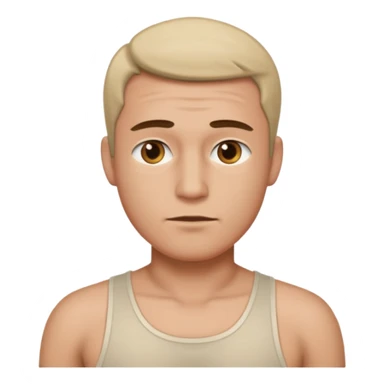 A man's face in under garment sticker