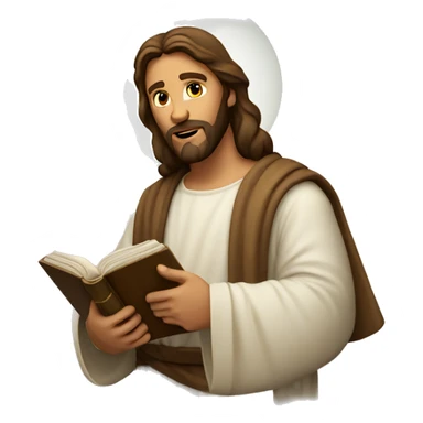 Jesus holding bible sticker
