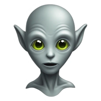 Grey alien emoji ios sticker