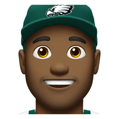 outdoor portrait of a man eagles fan sticker