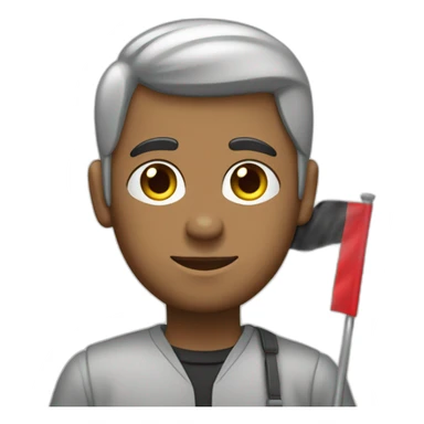 Un homme portant le drapeau de Palestine sticker