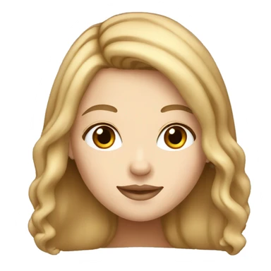 White girl with light brown hair sticker