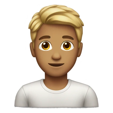 boy with tanned skin, dark blonde hair, brown eyes sticker