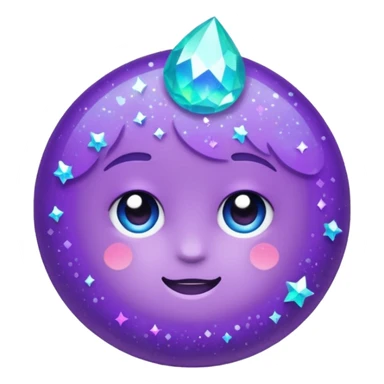 Glitter Purple and Cian hang loose sticker