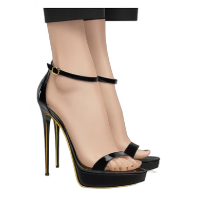 YSL TRIBUTE heels SANDAL black PATENT LEATHER sticker