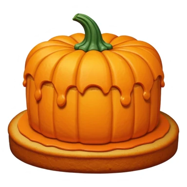 Cake shaped like a pumpkin sticker