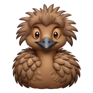 Meme-Worthy Cute Sleeping Emu Portrait Emoji, Head resting peacefully with a contented smile, showcasing a tall, graceful build and a luxuriously soft brown plumage, eyes shut in a serene, restful nap, Simplified yet hilariously adorable features, highly detailed, glowing with a soft, drowsy light, high shine, relaxed and utterly lovable, stylized with an air of playful laziness, bright and heartwarming, soft glowing outline, capturing the essence of a comically sleepy emu, so meme‐worthy it feels like it could instantly become the next viral sensation of adorable slumber! sticker