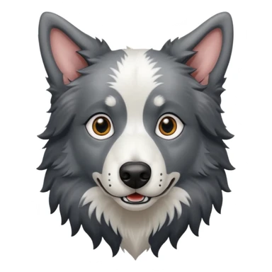A black and white border collie werewolf. sticker