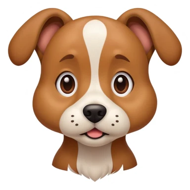 adorable confused dog with head tilted and one ear up, funny face sticker