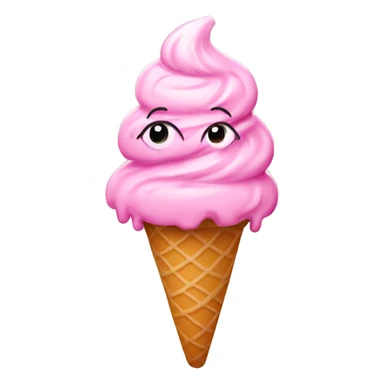 Pink ice cream  sticker