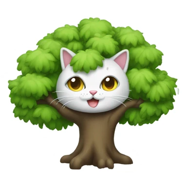 tree color cat sticker