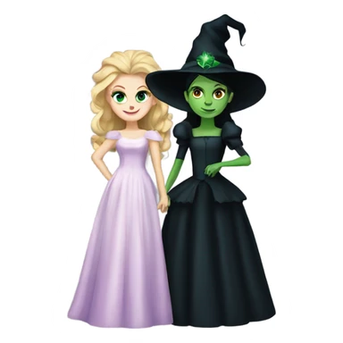Elphaba and Glinda  sticker