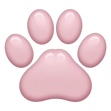 light pink paw sticker
