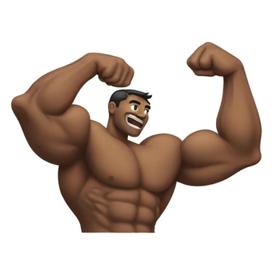 left flexed bicep sticker