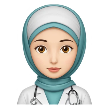hijab woman doctor sticker