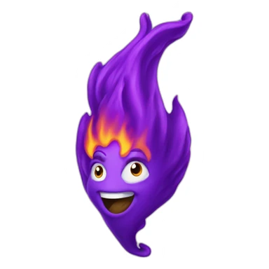 Réal Purple flamme sticker
