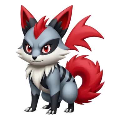 Zorua-Zangoose-Fakémon-hybrid-creature (full body)  sticker