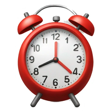 red alarm clock ringing sticker