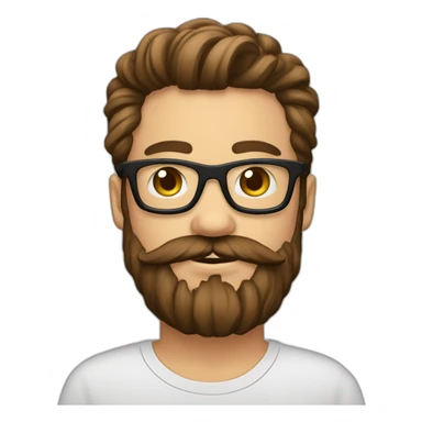 Mec lunettes barbe tresses coller sticker