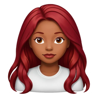 LaTavia Robeson with long dark red hair sticker