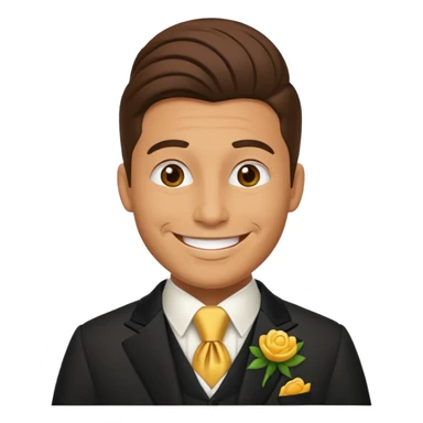 American groom, traditional, culture of american, smiley on face. sticker