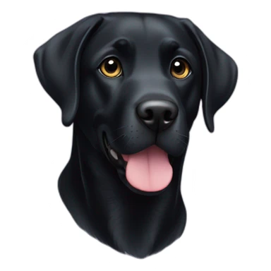 Black Labrador with name luna sticker