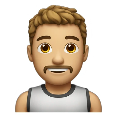 tine guy in gym sticker