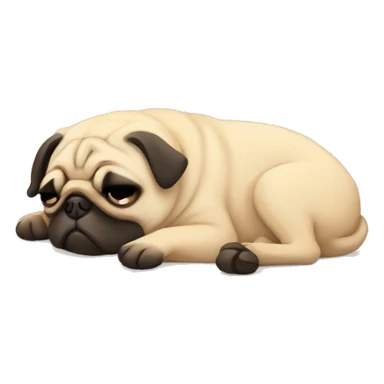 Pug sleeping  sticker