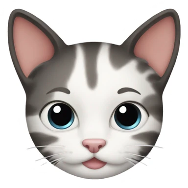 cat with pigtails sticker