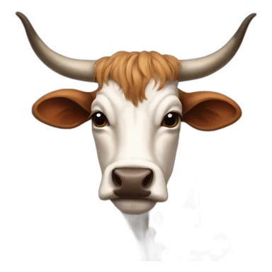 LONGHORN HEIFER WITH 6 FOOT HORNS sticker