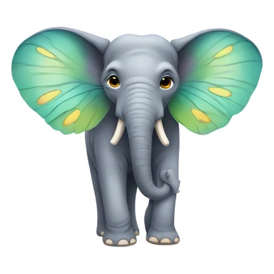 Elephant with butterfly wings sticker