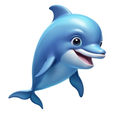 Cinematic Comical Dolphin Portrait Emoji, Head tilted dramatically with an exaggeratedly amused expression, featuring a smooth, dynamic body with wide, comically expressive eyes full of playful disbelief and a quirky, arched dorsal fin, Simplified yet hilariously expressive features, highly detailed, glowing with a slightly sassy oceanic glow, high shine, dramatic yet playful, stylized with an air of cheeky marine mischief, soft glowing outline, capturing the essence of a meme-worthy dolphin that looks ready to leap its way into viral fame! sticker