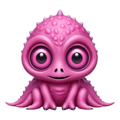Pink alien monster sticker