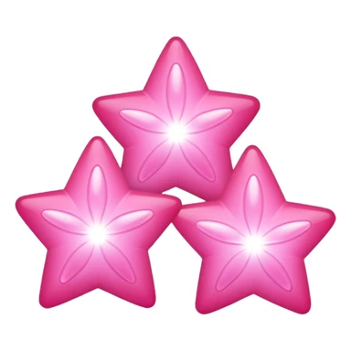 pink small three stars  sticker