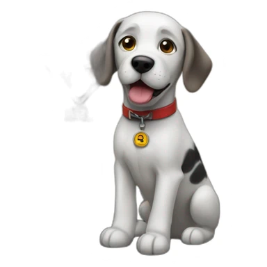 train signal dog sticker