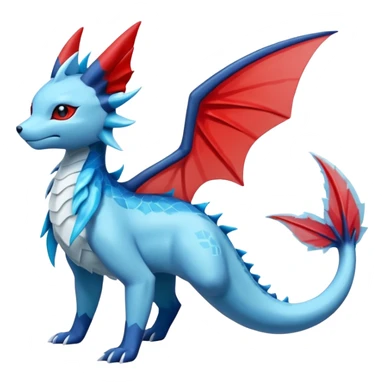 Salandit-Glaceon-Vaporeon-Salamence-hybrid-fusion (full body) sticker