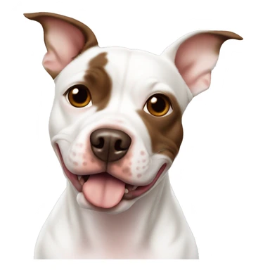 White pitbull Chihuahua with brown spots sticker