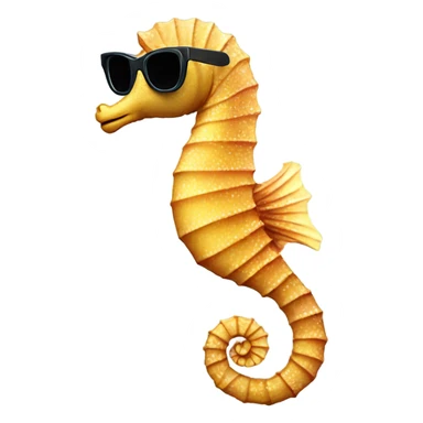 Seahorse wearing sunglasses  sticker