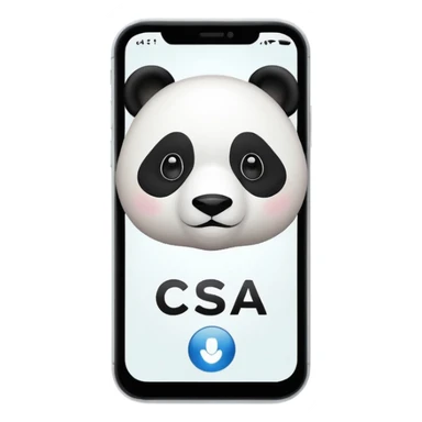 phone with panda icon and "csa" written on the screen sticker